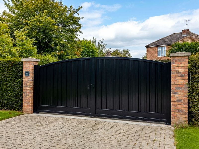 Откатные ворота для участка с установкой